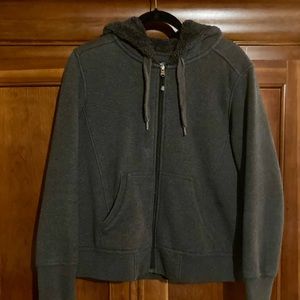 Women’s Eddie Bauer Charcoal Gray Sherpa Lined Hoodie size XL